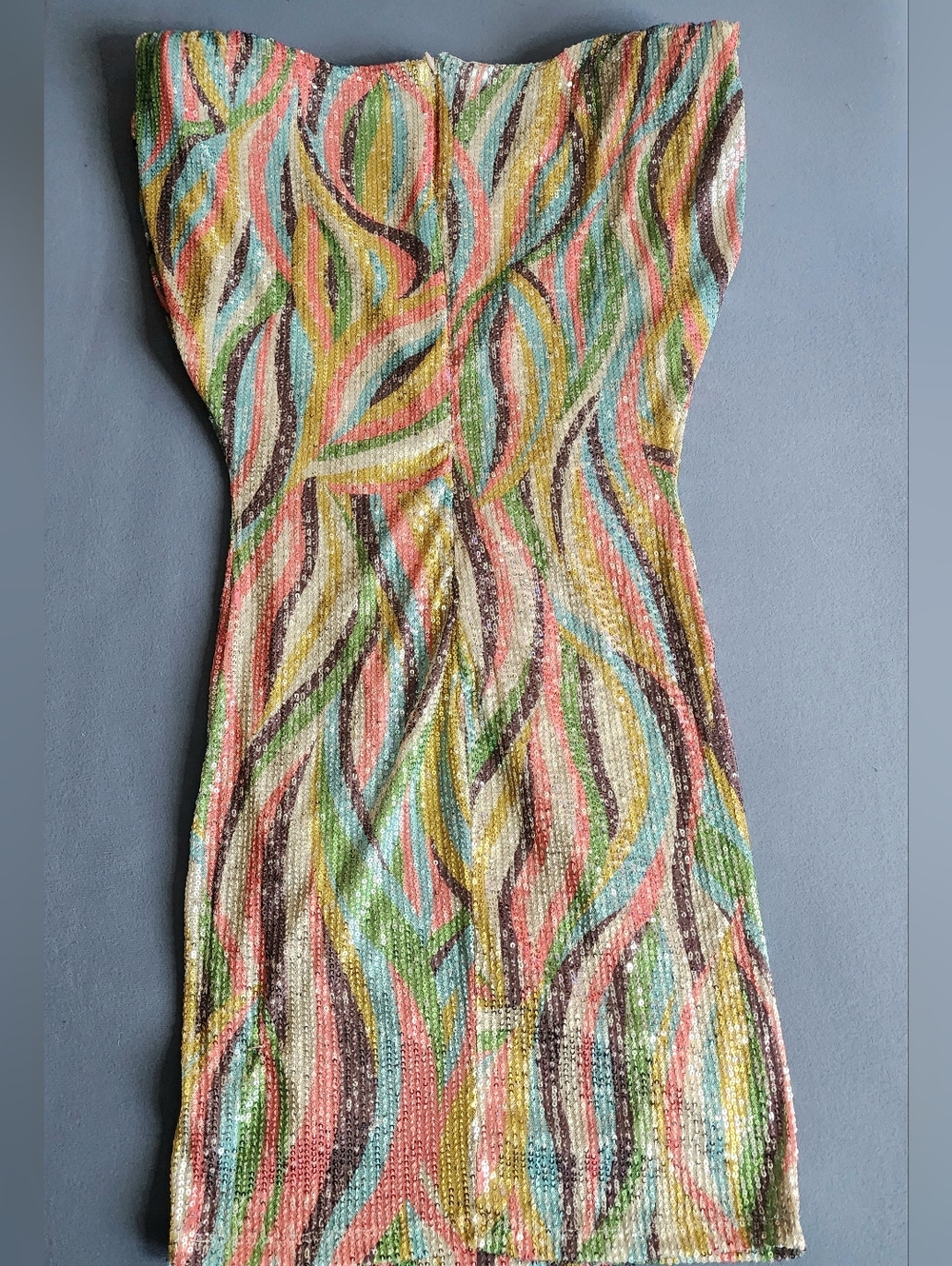 Fashion Nova Multicolor Sequin Wave Dress